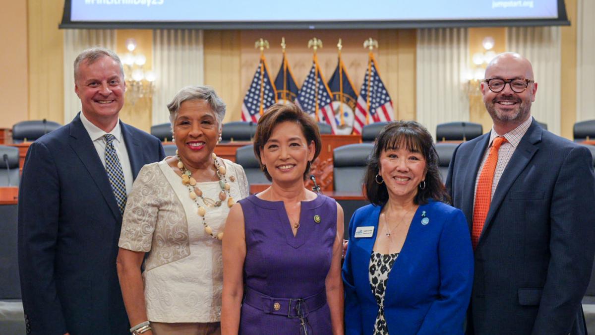Rep. Beatty and Rep. Kim at the Jump$tart Financial Literacy Day on the Hill on July 18, 2023